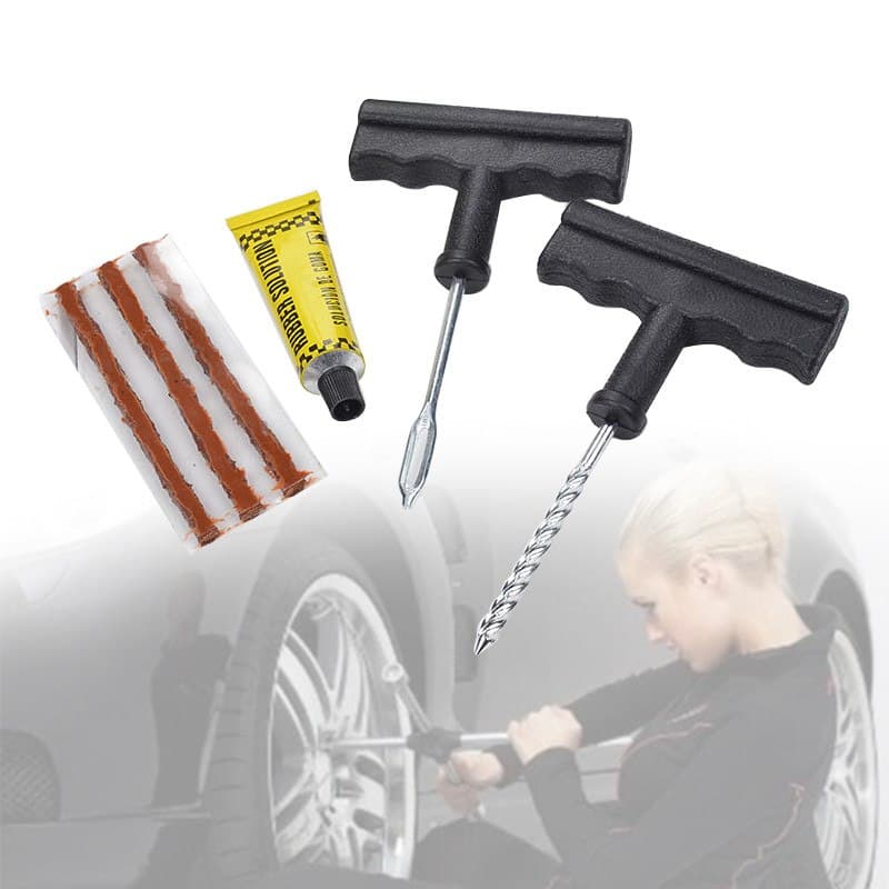 6 In 1 Motorcycle Car Tubeless Tyre Puncture Repair Kit Tool