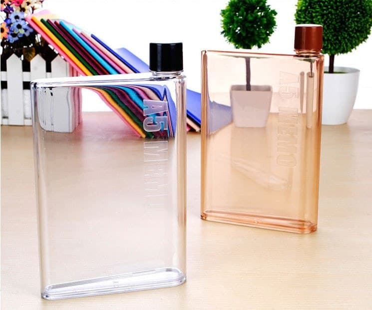 Portable A5 MEMO Notebook Water Bottle Unbreakable Shatterproof