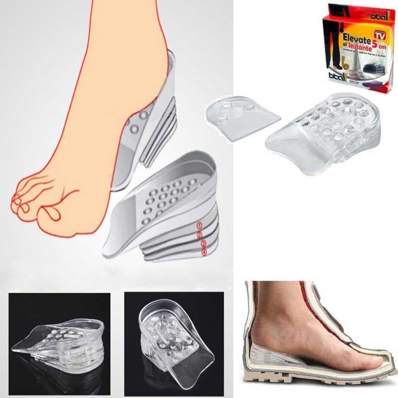 Taller Insole Silicone Gel Increase Height