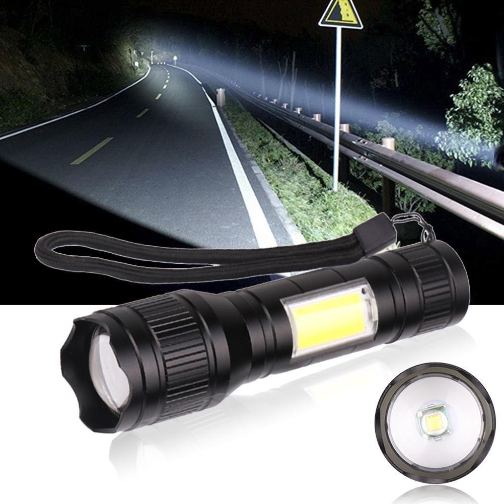 Military LED Zoom-able Mini Flashlight Multicolor
