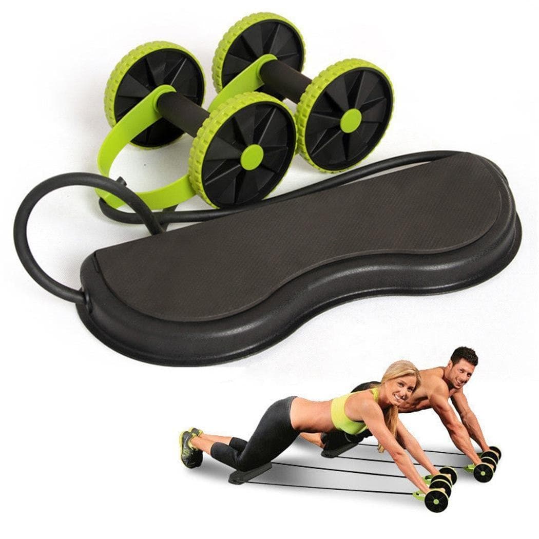 Abdominal Wheels Roller Stretch Multi-Functional Resistance Pull Rope