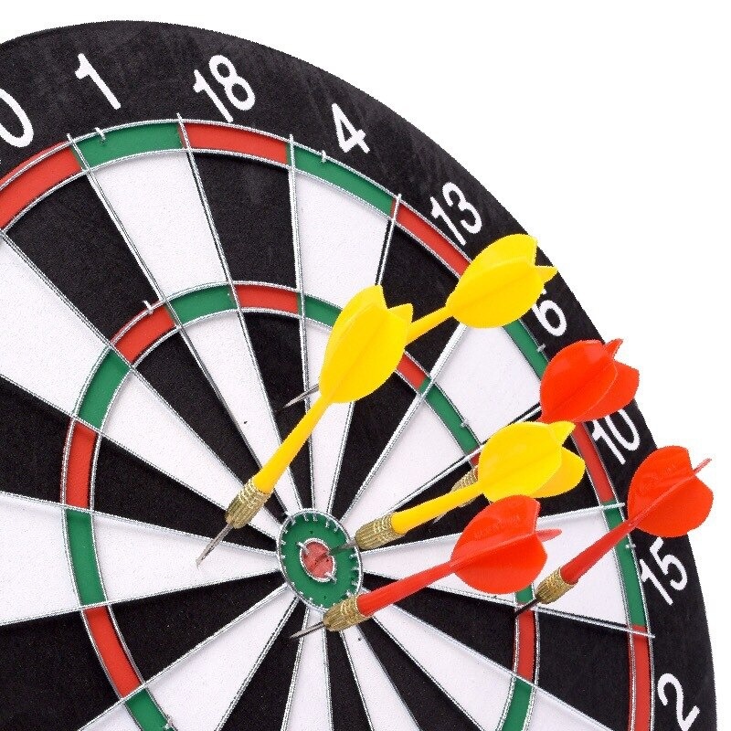 6 Darts & Darts Board Sports Exercise Double Sided Bullseye