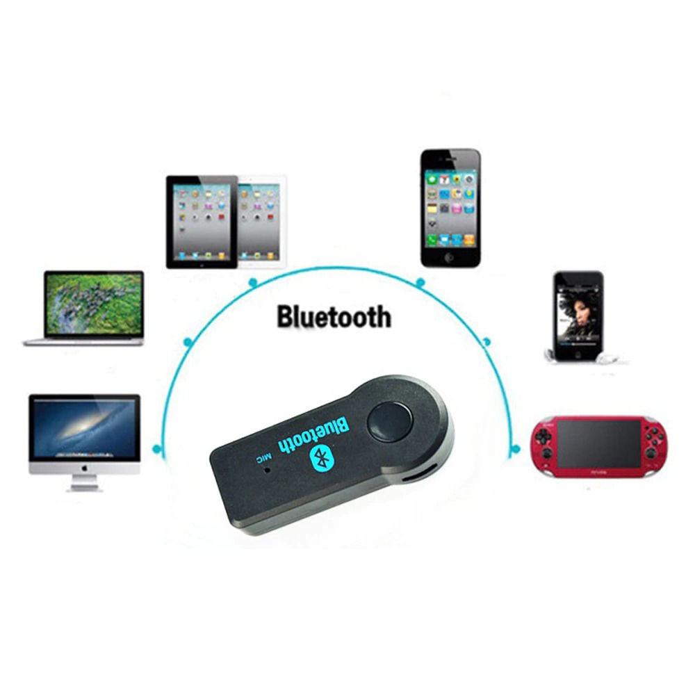 Bluetooth 5.0 Transmitter Adapter With 3.5mm Audio Jack Wireless Music Handsfree Car