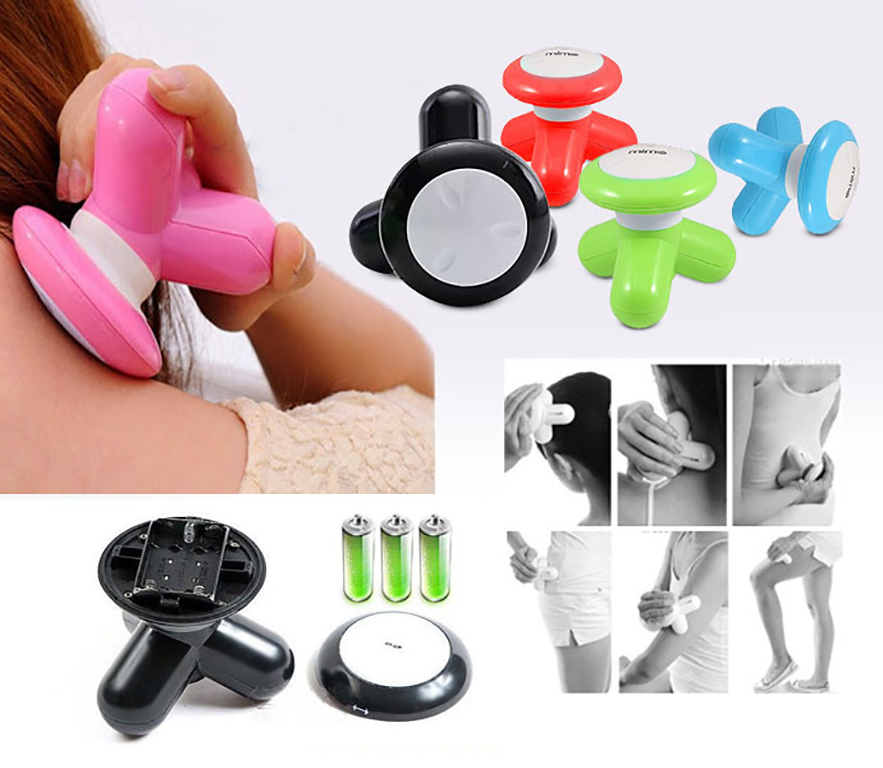 1pc Mini Portable Massager Handled Full Body Massage Relaxation Tool Cells Operation