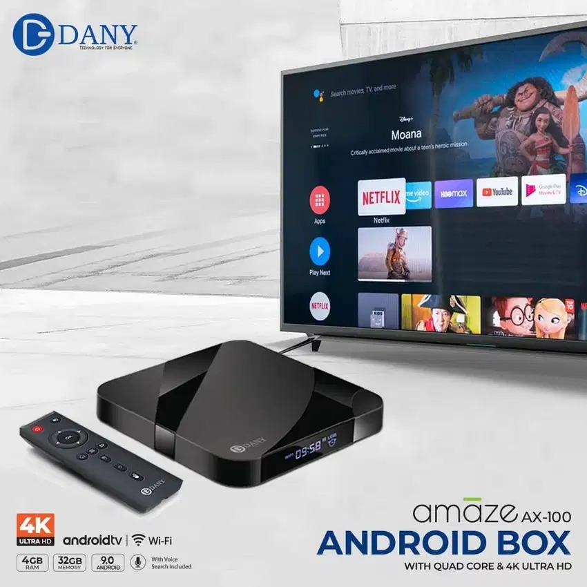 Amaze AX-100 4K Android TV Box 4GB RAM & 32GB ROM