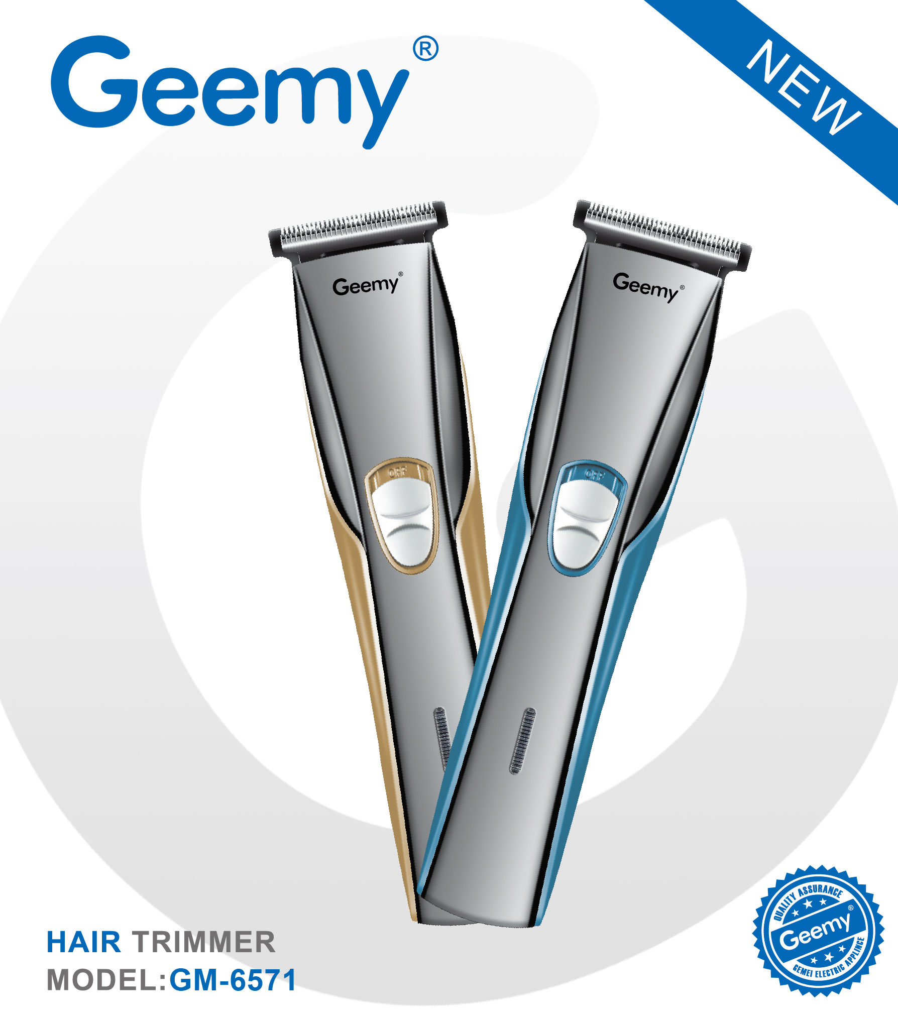 Geemy GM-6571 Zero Adjustable Professional Rechargeable Hair Trimmer Electric Hair Clipper
