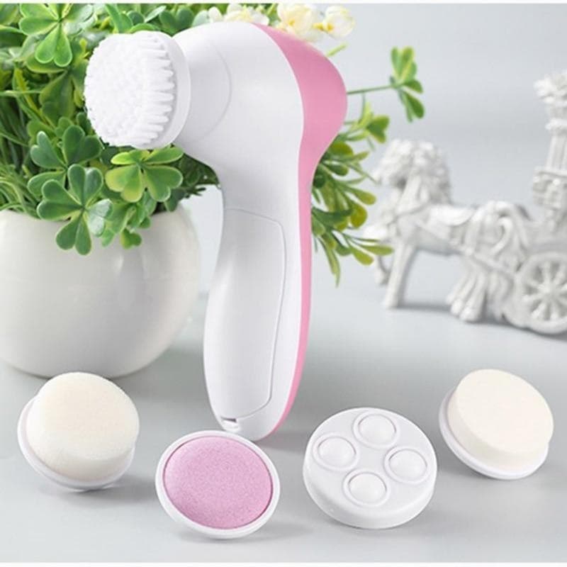 5 In 1 Electric Face Wash Brush Facial Cleansing Device Pore Cleaner