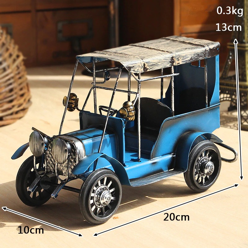 Classic Car Model Vintage Car Figurine Home Decor Creative Office Decoration