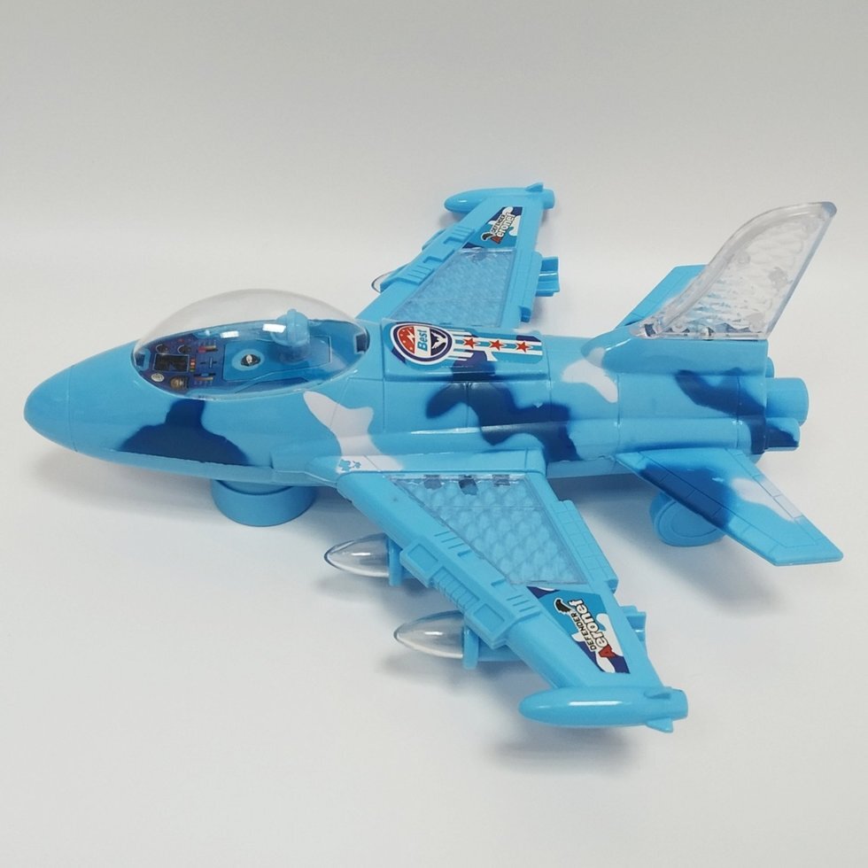 Flash Electric Airplane Plane Fighter Kids Play Music Lights Toy