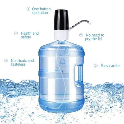 Portable Electric Water Bottle Pump Dispenser USB Charging Gallon Drinking Bottle Switch Pump